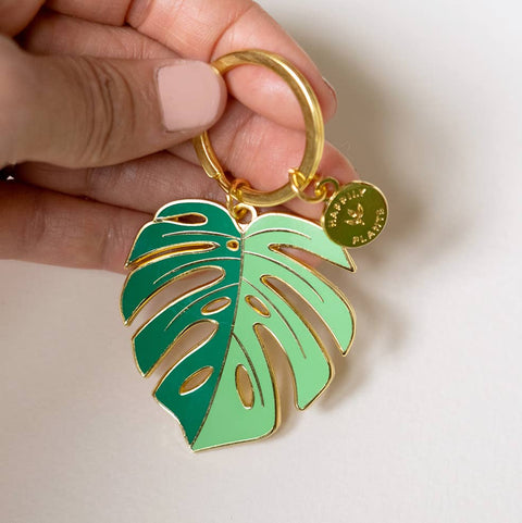 Monstera 'Deliciosa' Plant Lover Keychain