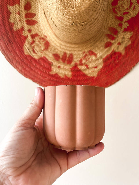 Mini Scalloped Cement Planter