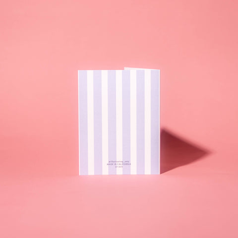 Bunch Of Flowers Striped Card