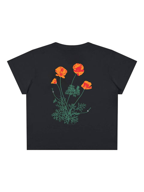 Poppy Flower Women's Crop Tee