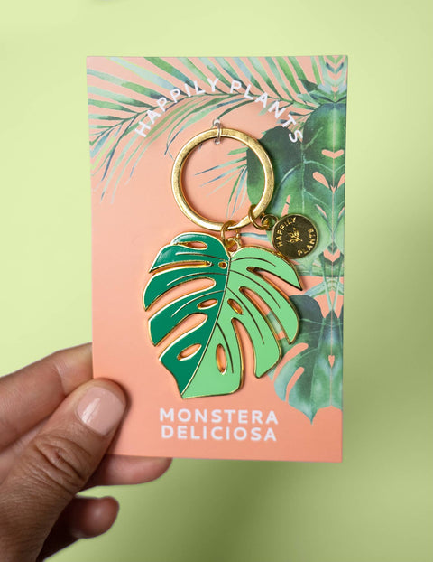 Monstera 'Deliciosa' Plant Lover Keychain