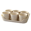 Sustainable Eco-Planter Herb Pot with Tray - Set of 6