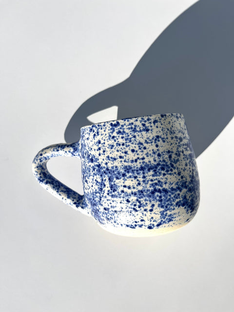 Blue Splatterware Confetti Mug