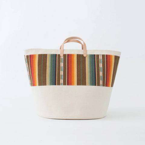 Large Natural Canvas Bucket Basket