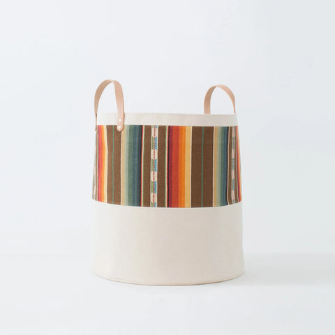 Large Natural Canvas Bucket Basket