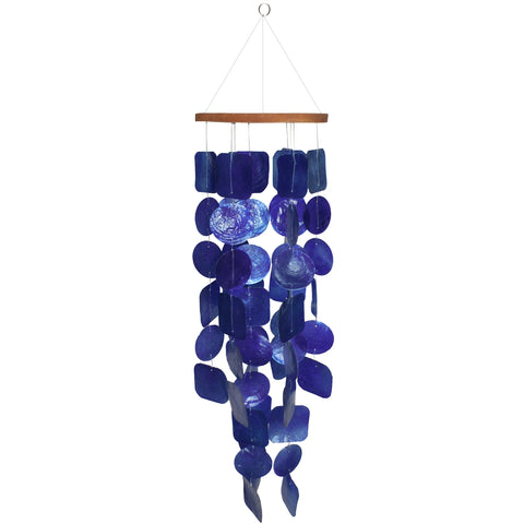 Deep Blue Sea Capiz Shell Chime