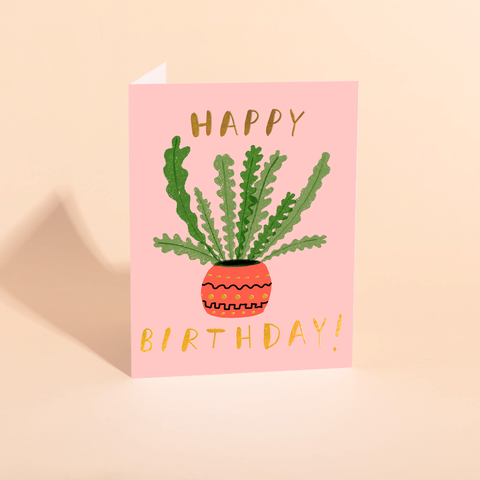 Zig Zag Cactus - Birthday Card