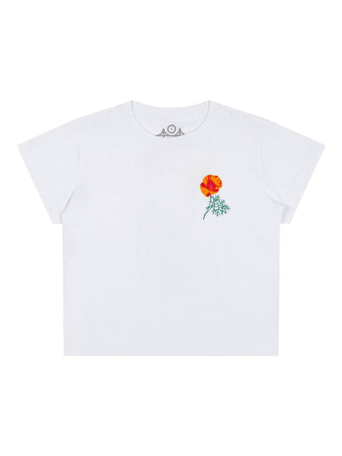 Poppy Flower Women's Crop Tee