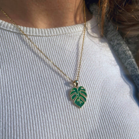 Monstera Leaf Necklace