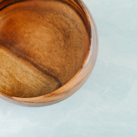 Acacia Wood Calabash Bowl