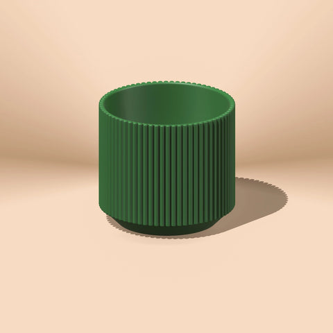 Mid-Century Ribbed Planter