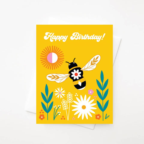 Happy Birthday Bee Greeting Card