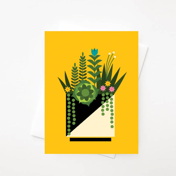 Yellow Succulent Card