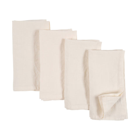 Stone Washed Linen Napkins - Set Of 4