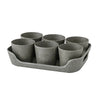 Sustainable Eco-Planter Herb Pot with Tray - Set of 6