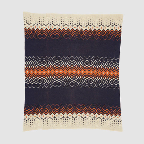 Vintage Icelandic Holiday Throw Blanket