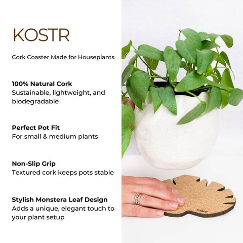 Kostr™ - Monstera Shaped Cork Pot Coaster