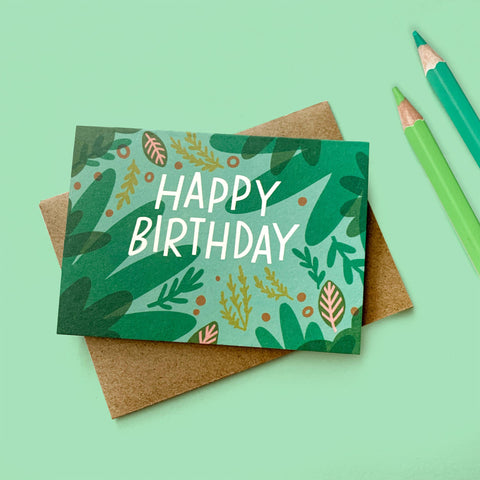 Green Friends - Birthday Mini Card