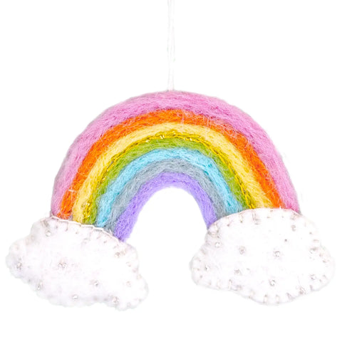 Pastel Rainbow Felt Ornament