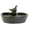 Solar Green Glazed Dove Outdoor Water Fountain