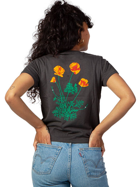 Poppy Flower Women's Crop Tee