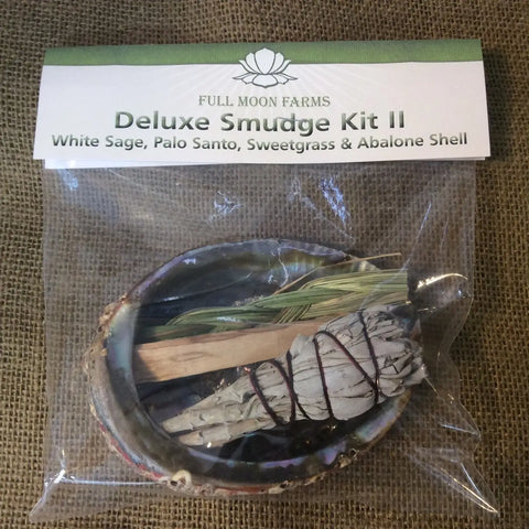 Deluxe Smudge Kit Ii - White Sage, Palo Santo, Sweetgrass