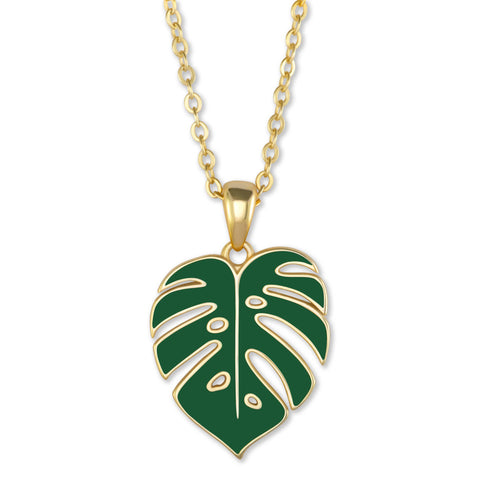 Monstera Leaf Necklace