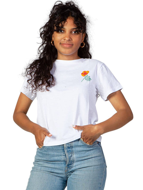 Poppy Flower Women's Crop Tee