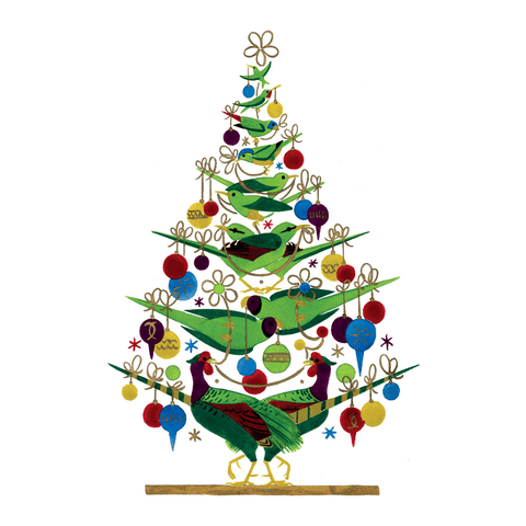 Bird Christmas Tree - Christmas Card