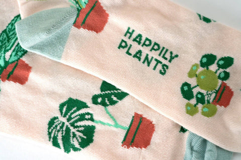 House Plant Socks Tan