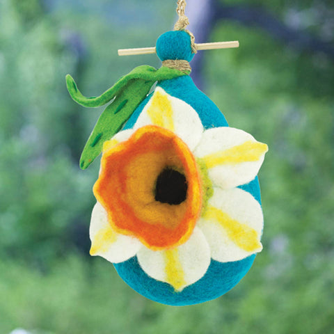 Daffodil Felt Birdhouse