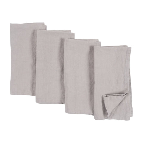 Stone Washed Linen Napkins - Set Of 4