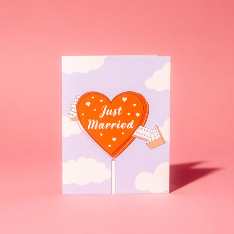 Just Married Neon Card