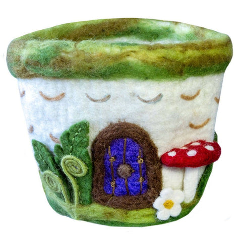 Felt Pot: Woodland Cottage