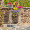 Standing Iron Pedestal Plant Stands in White