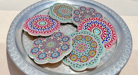 Ouarzazate Ceramic Coasters - Set of 6