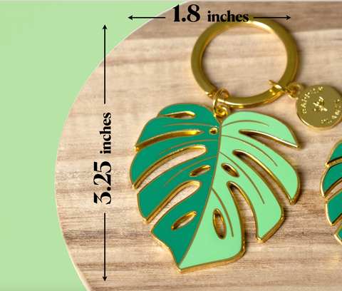 Monstera 'Deliciosa' Plant Lover Keychain