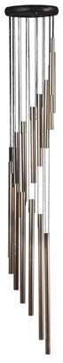 37" Wood Top Silver Spiral Chime