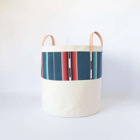 Large Natural Canvas Bucket Basket