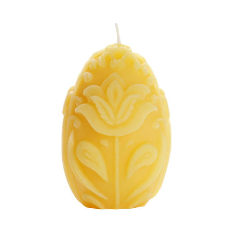 Beeswax Egg Pillar Candle