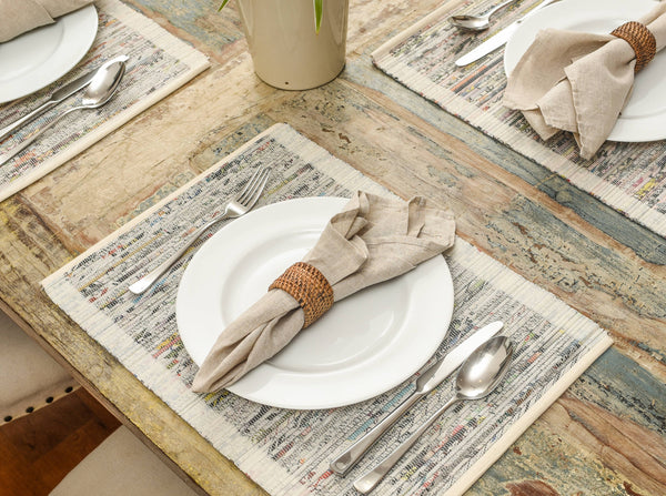 Recycled Newspaper Woven Placemat