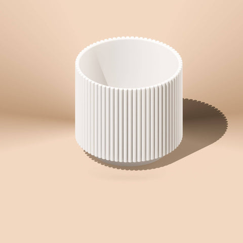 Mid-Century Ribbed Planter