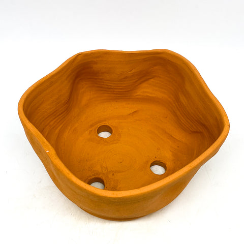 Katie Troisi Handmade Wobble Planter in terra-cotta