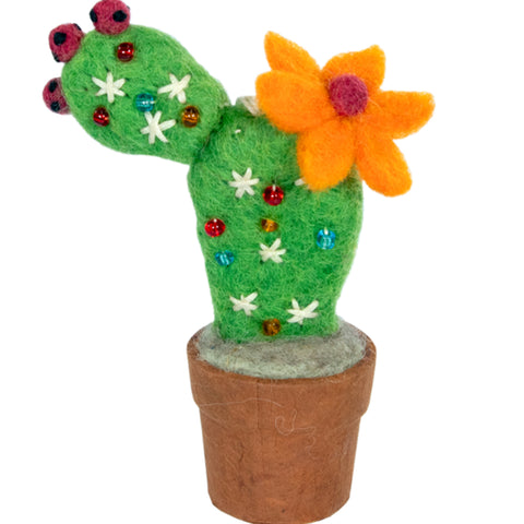 Prickly Pear Felt Cactus Ornament 