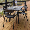 Fermob Luxembourg dining set in anthracite.