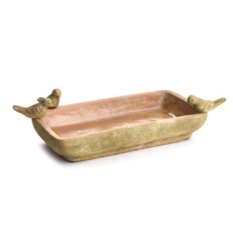 Weathered Garden Rectangular Bird Tray