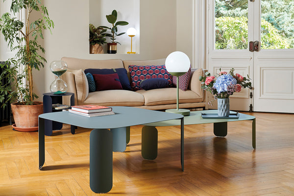 Fermob Bebop tables in a living room.