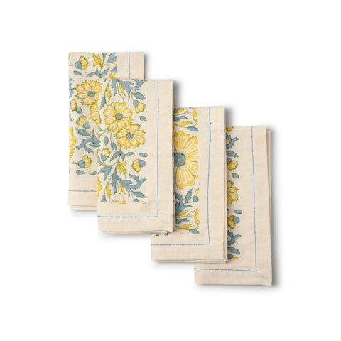 Bloom Wheat Napkins - Set of 4