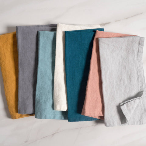 Stone Washed Linen Napkins - Set Of 4