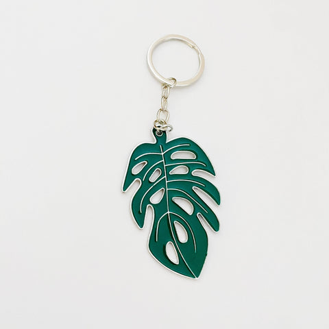 Monstera Key Chain